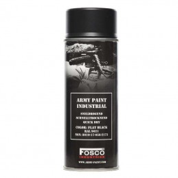 SPRAY CAN MILITARY POWDER PAINT 400ML ARMY PAINT FLAT BLACK FOSCO