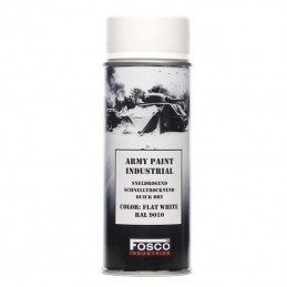 SPRAY CAN MILITARY POWDER PAINT 400ML ARMY PAINT FLAT WHITE FOSCO